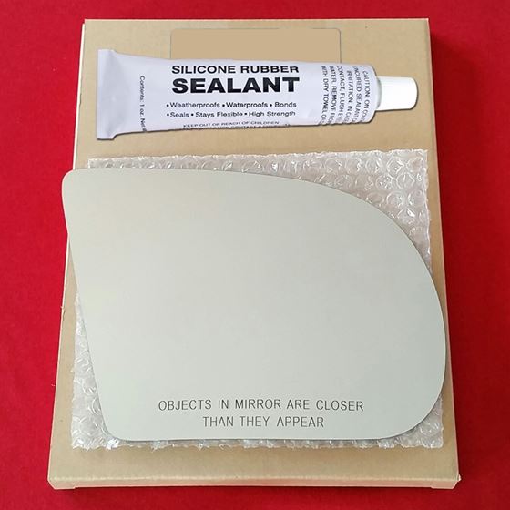 Mirror Glass Replacement + Silicone Adhesive for 9