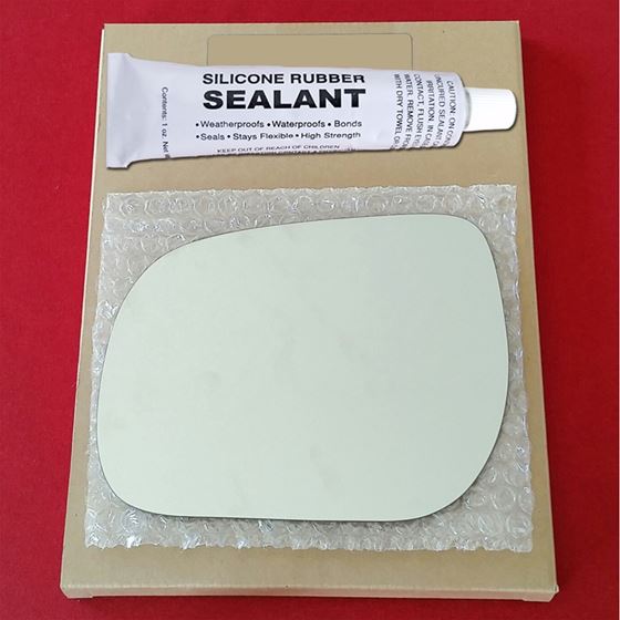 Mirror Glass Replacement + Silicone Adhesive for 0