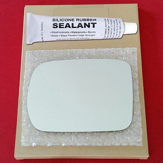 Mirror Glass Replacement + Silicone Adhesive for 9