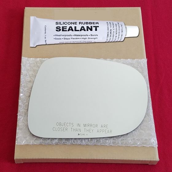 Mirror Glass Replacement + Silicone Adhesive for 0