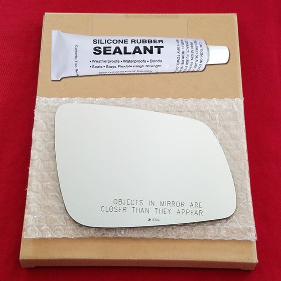 Mirror Glass Replacement + Silicone Adhesive for 0