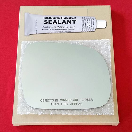 Mirror Glass Replacement + Silicone Adhesive for 0