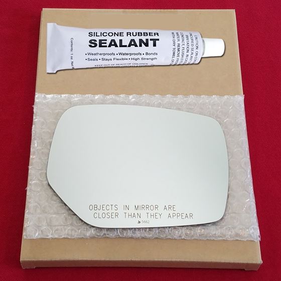 Mirror Glass Replacement + Silicone Adhesive for 1