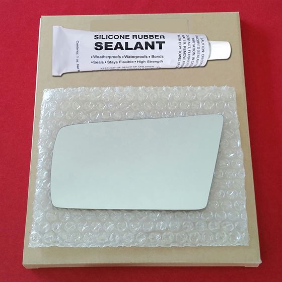 Mirror Glass Replacement + Silicone Adhesive for 9