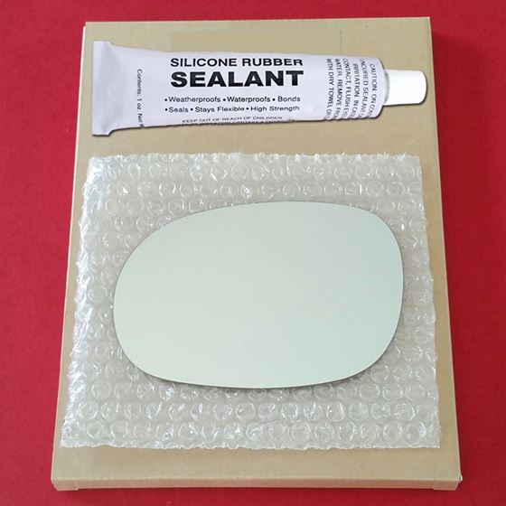 Mirror Glass Replacement + Silicone Adhesive for 3