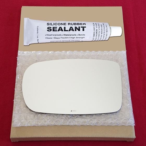 Mirror Glass Replacement + Silicone Adhesive for 1