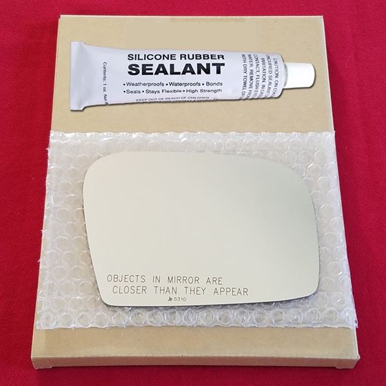 Mirror Glass Replacement + Silicone Adhesive for 0