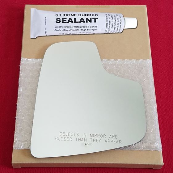 Mirror Glass Replacement + Silicone Adhesive for 1