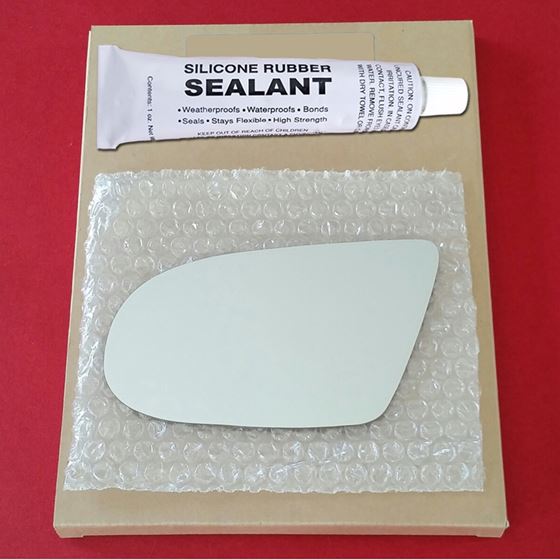 Mirror Glass Replacement + Silicone Adhesive for 9