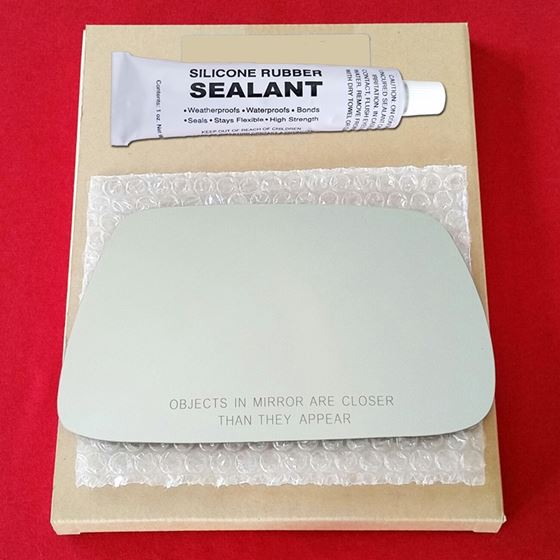 Mirror Glass Replacement + Silicone Adhesive for 0