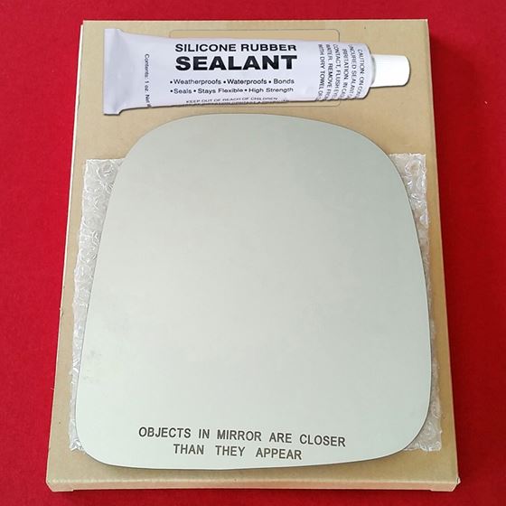 Mirror Glass Replacement + Silicone Adhesive for 9