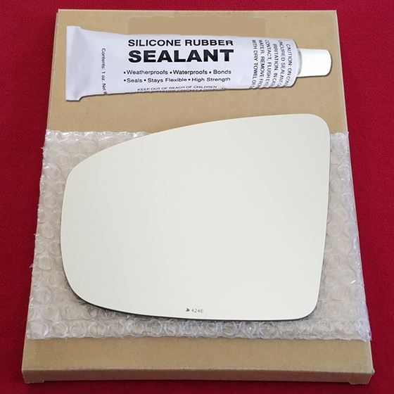 Mirror Glass Replacement + Silicone Adhesive for 0