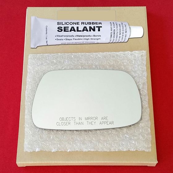 Mirror Glass Replacement + Silicone Adhesive for 0