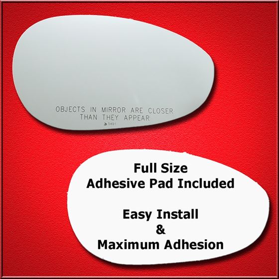 Mirror Glass + Full Adhesive for 12-18 Fiat 500 Pa