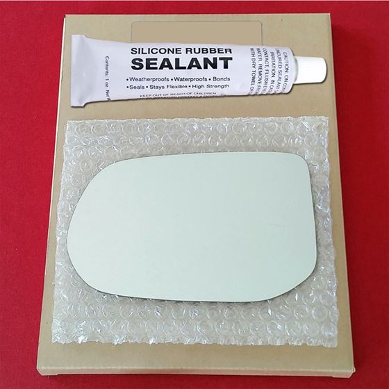 Mirror Glass Replacement + Silicone Adhesive for 0