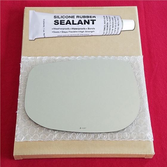 Mirror Glass Replacement + Silicone Adhesive for 0