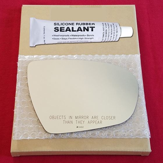 Mirror Glass Replacement + Silicone Adhesive for 1