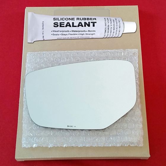 Mirror Glass Replacement + Silicone Adhesive for 0