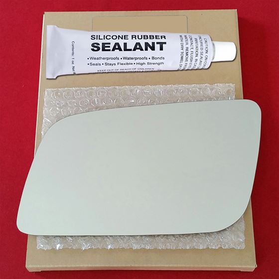 Mirror Glass Replacement + Silicone Adhesive for 9