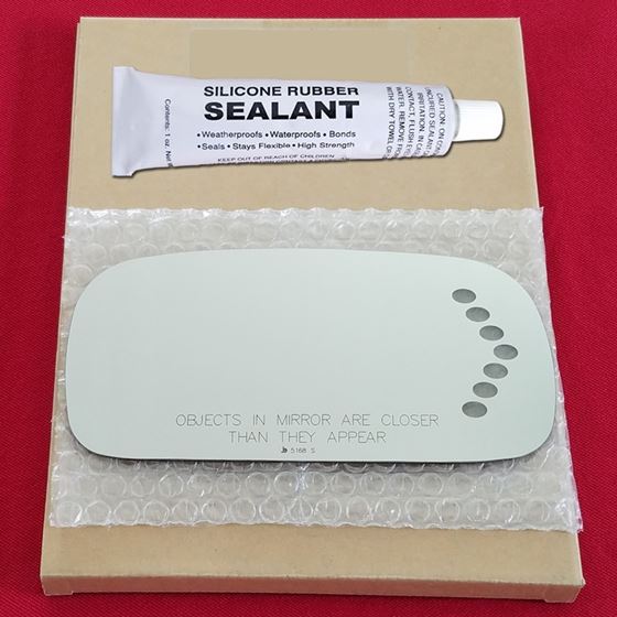 Mirror Glass Replacement + Silicone Adhesive for 0