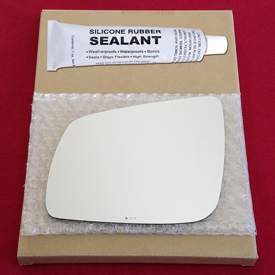 Mirror Glass Replacement + Silicone Adhesive for 0