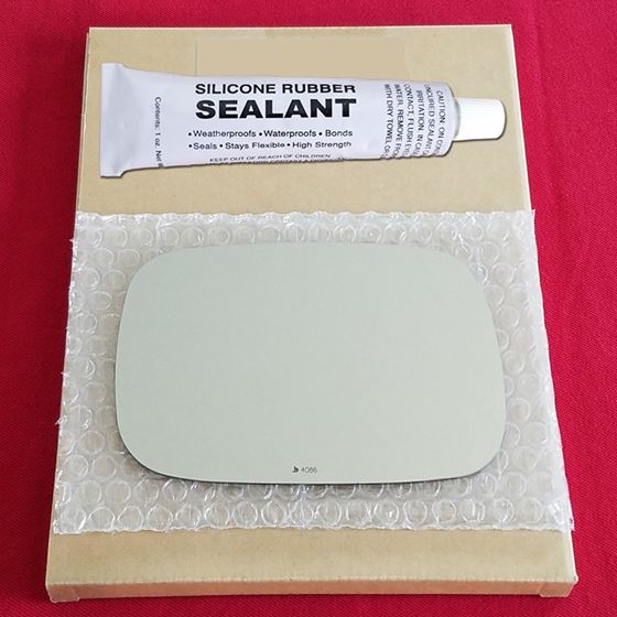 Mirror Glass Replacement + Silicone Adhesive for 0