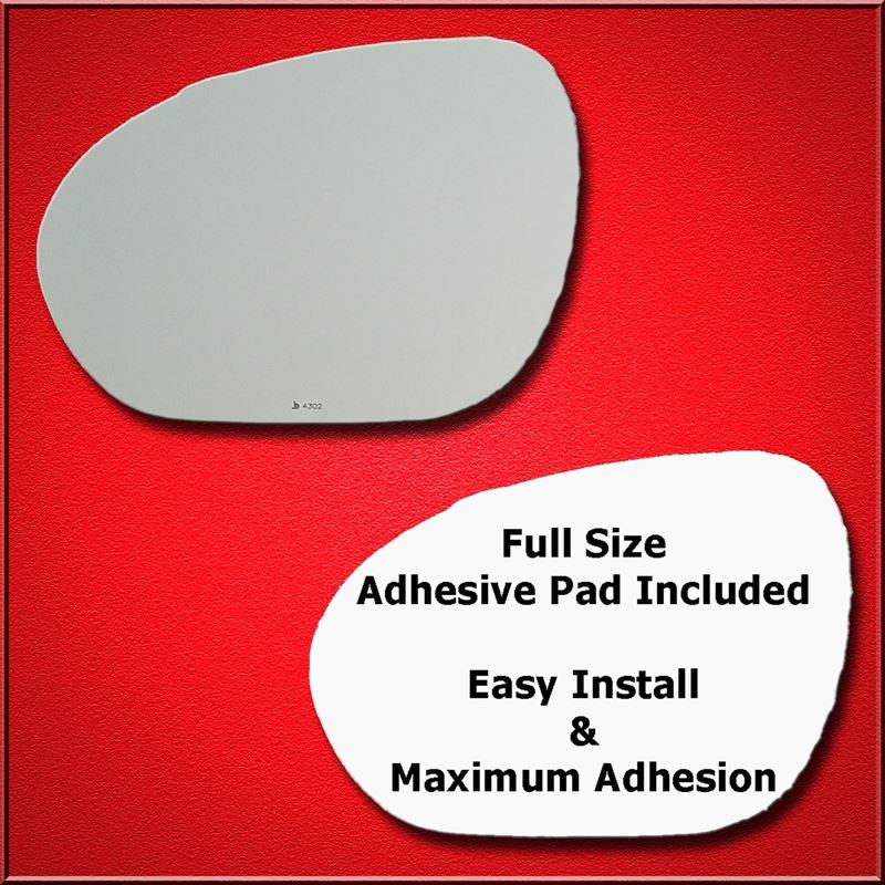 Mirror Glass Replacement + Full Adhesive for Nissan Cube, Juke Driver Side